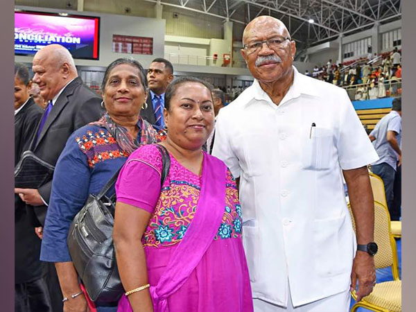 Fiji's Prime Minister Sitiveni Rabuka with the Indo-Fijian community. (Photo Credit - Twitter)