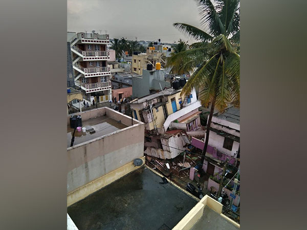 Building collapses in Bengaluru after heavy rains lash city. (Photo/Source: Civil defence dept)