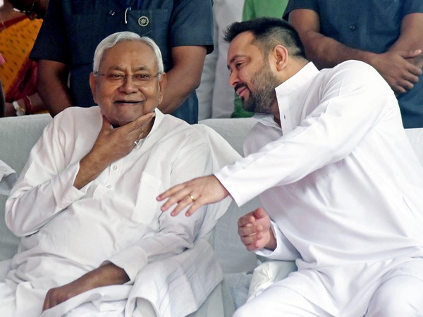 Bihar CM Nitish Kumar, his deputy Tejashwi Yadav (right) (Photo/ANI)