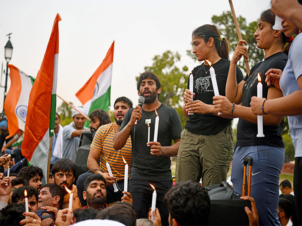 Protesting wrestlers (File Photo/ANI)