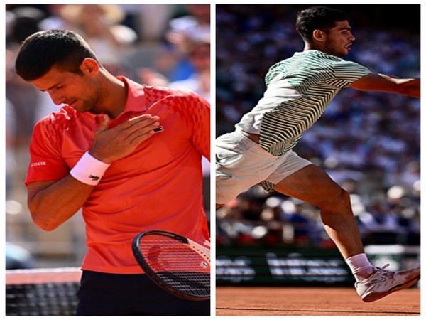 Novak Djokovic and Carlos Alcaraz (Image: ATP Tour/ Twitter and Roland-Garros)