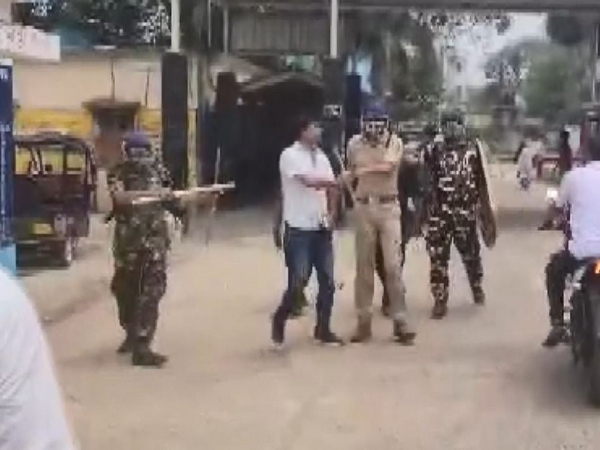 Visual of TMC leader arrested from Murshidabad (Photo/ANI)