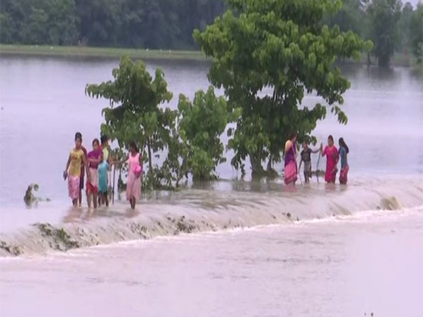 Flood situation worsens in Assam. (Photo/ANI)
