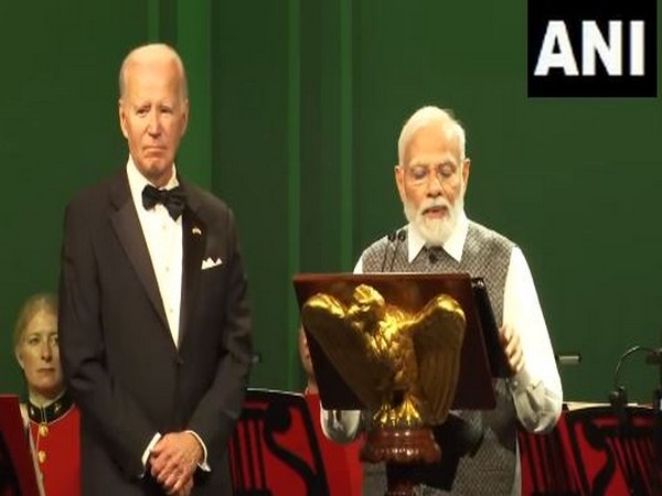 PM Modi at White House for State Dinner today. (Photo: ANI)