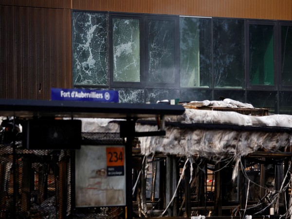 View of damaged windows of the building site in France during protests (Image Credit: Reuters)