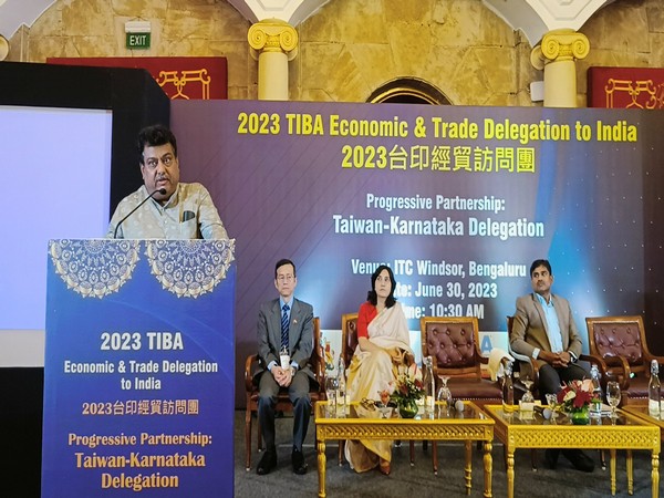 Large and Medium Industries Minister MB Patil attends Taiwan India Business Association. (Photo Credit : Twitter: @MBPatil)