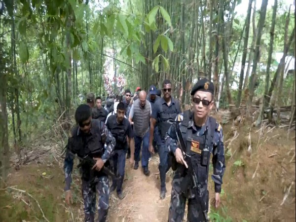 Chief Minister Biren Chaudhary inspected the on-ground situation at the hills adjoining Bishnupur-Churachandpur. (Photo Credit - Manipur CMO)