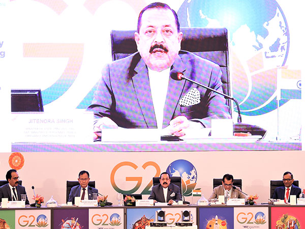 Union minister addressing G20 4th edition of Space Economy Leaders Meeting (Image: PIB)