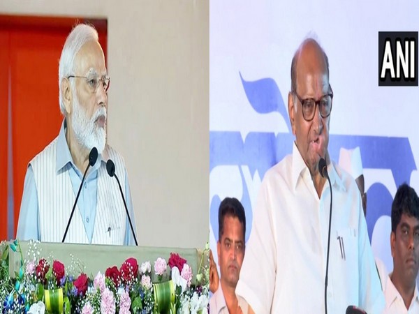 Prime Minister Narendra Modi and NCP leader Sharad Pawar. (Photo/ANI)