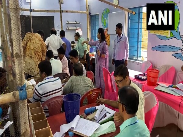 Visuals from a counting centre in Birbhum, West Bengal. (Photo/ANI)