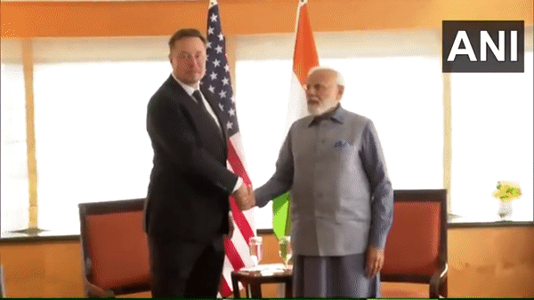 Twitter CEO Elon Musk with Prime Minister Narendra Modi (Photo/ANI)